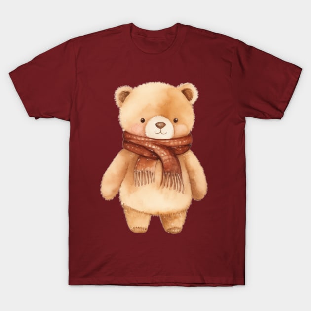 fat bear wearing a winter scarf T-Shirt by YoulStyle